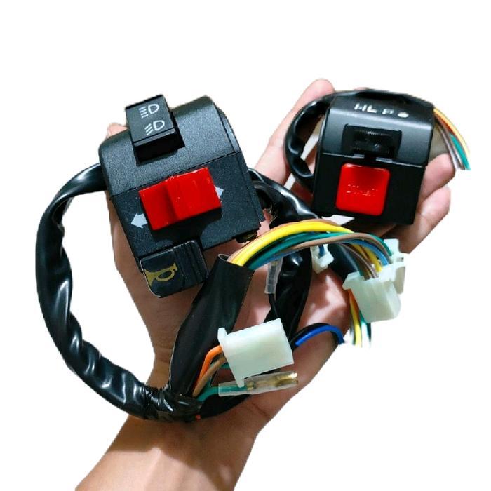 Murah Saklar Set Switch Holder Set Kiri Kanan Astrea Grand Impressa Legenda 1 Legenda 2 Komplit