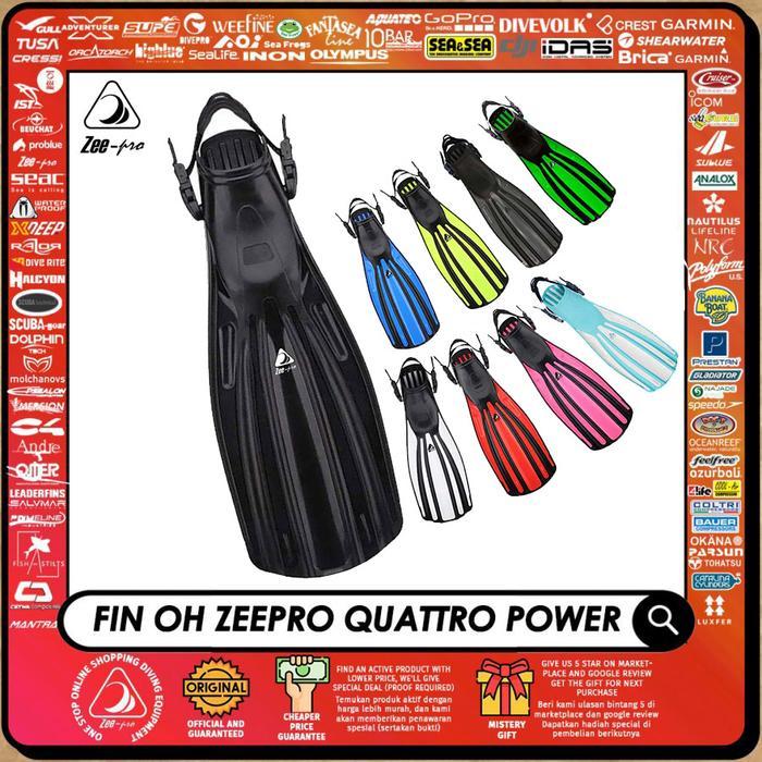 ELEGANT Fins ZeePro Quattro Power Fin Scuba Diving Same Fourth Element Rec