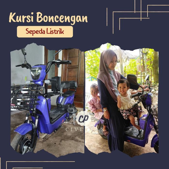 Promo Boncengan Anak Sepeda Listrik Boncengan Sepeda Listrik Boncengan Sepeda Listrik Anak Depan