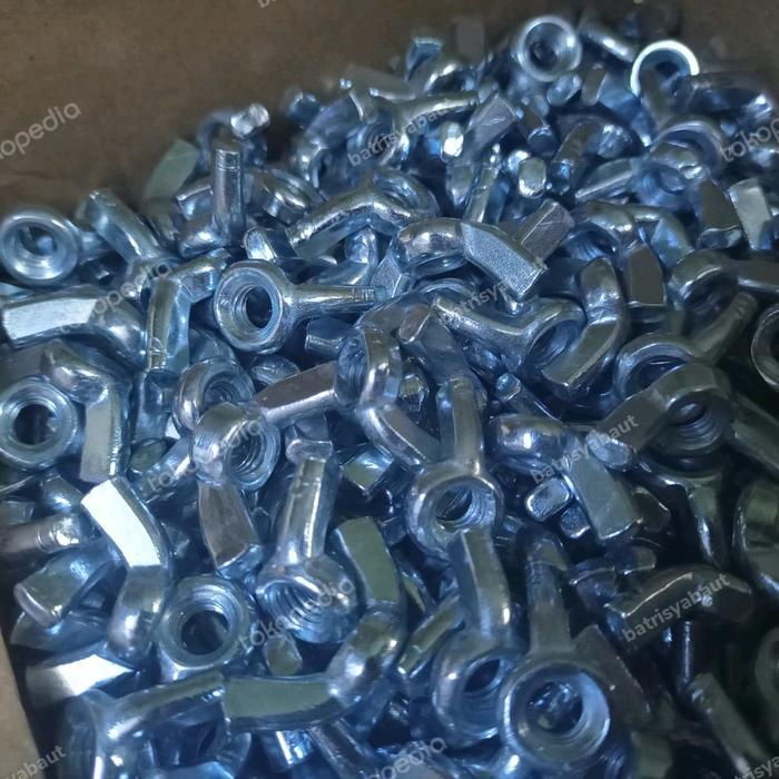 100 PC MUR KUPING M4/ MUR KUPU KUPU M4/ WING NUT M4 PROMO