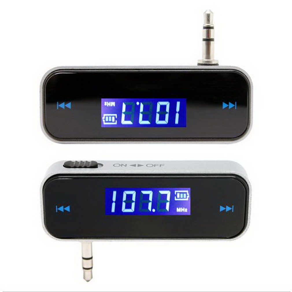 Mini 3.5mm FM Transmitter Wireless LCD Display FM Transmitter Modulator Wireless In-car Music Audio