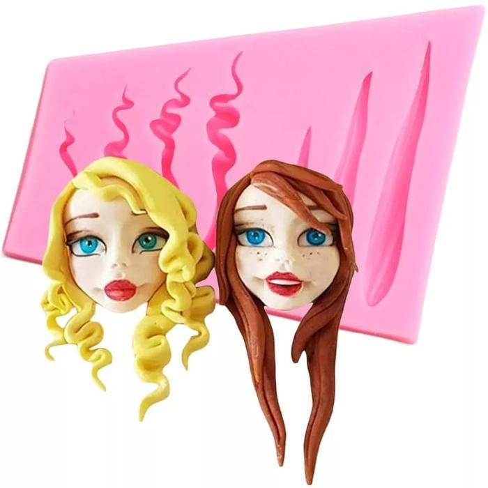 Cetakan Silikon Fondant Rambut Doll Hair Silicone Mold