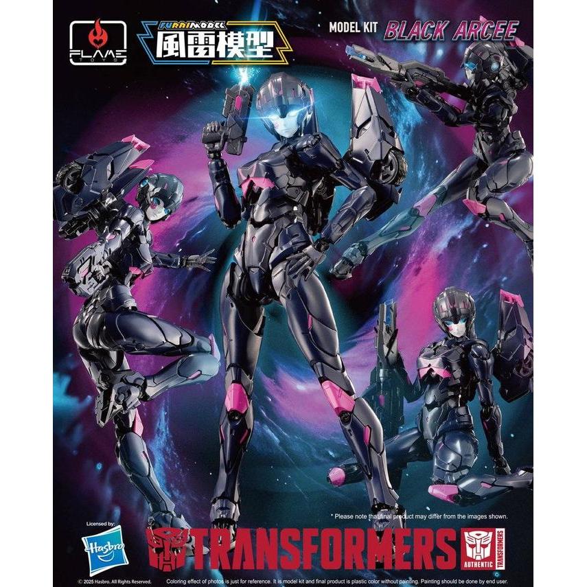 Model Kit Flame Toys Furai Model Black Arcee Transformers Plamo