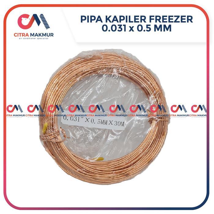 > Pipa Kapiler Freezer 031 meteran tube capiller tembaga kulkas showcase 1 2 pintu kondensor