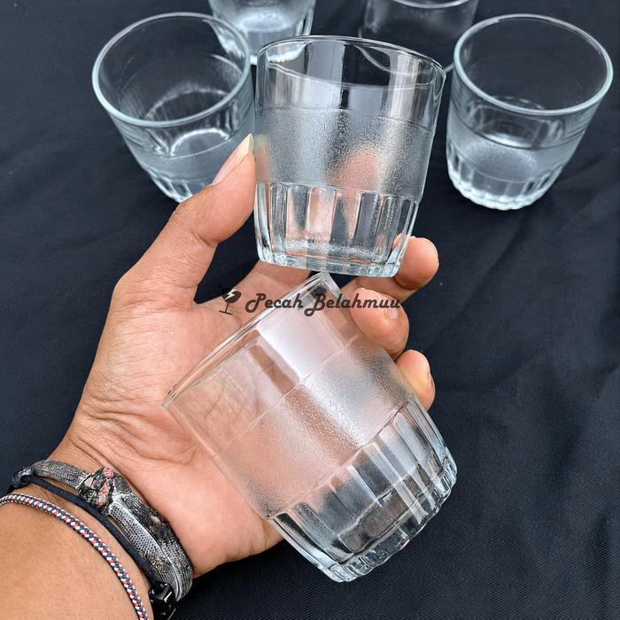 PROMO 1 SET ISI 6 PCS Gelas Kaca Blimbing 200ML Gelas Jadul Kaca Gelas Belimbing Jadul Vintage Gelas