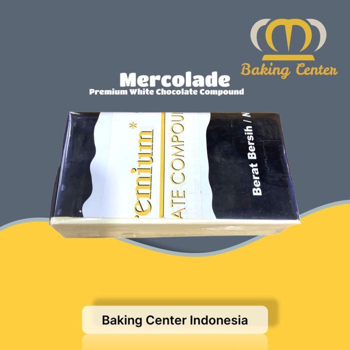 Mercolade Premium White Chocolate Compound - Cokelat Putih Premium Mercolade Repack