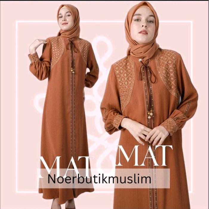 k468 Hikmat Fashion Original A9266, Abaya Hikmat Gamis Lebaran Noerbutikmuslim