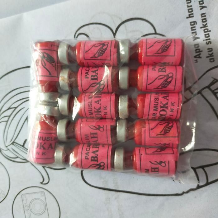 KJ 2 pack Pacar muslim barokah Nail Kuku (perpack 12 botol mini)