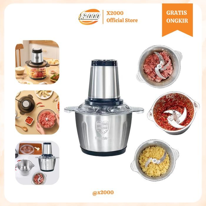 Ready blender x2000 Penggiling daging dan bumbu stainless steel 250w