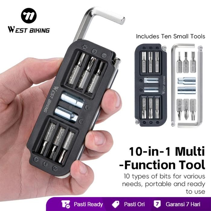 BERKUALITAS 10 in 1 Lightweight Toolkit Weight Weenies Toolkit Obeng Sepeda Mini Toolkit Sepeda Alat