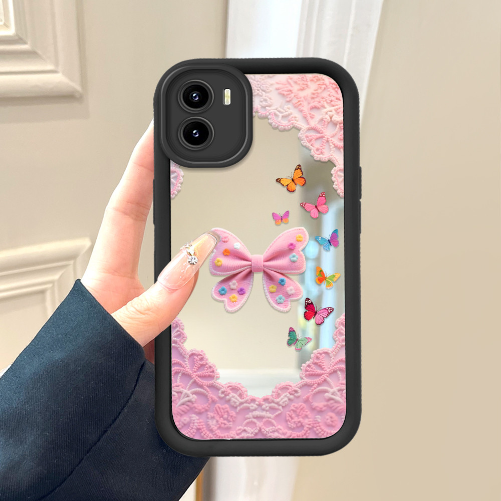 Casing Hp Untuk VIVO Y15S Y01 Y01A Y15A Y15C Cermin Softcase Case Phone Kesing Kupu 8809 JZ