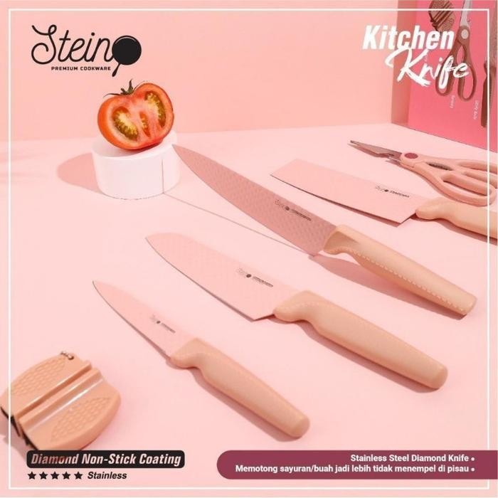 Steincookware Diamond Knife Set in 6 ( Set Pisau Dapur )