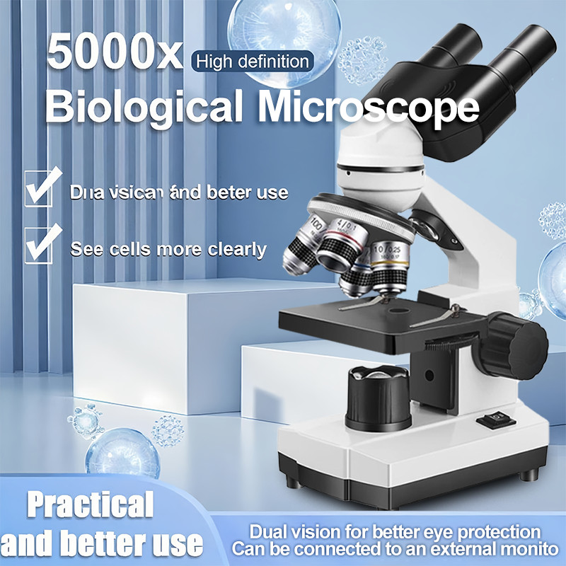 Professional Biological Microscope, Composite Binocular Microscope with Four Objective
