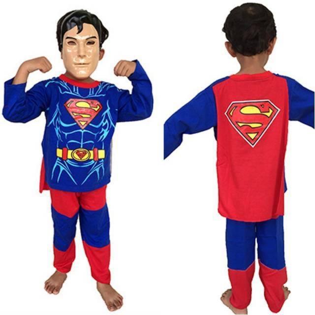 FREE TOPENG / BAJU ANAK KOSTUM SUPERHERO / SETELAN ANAK SUPERHERO / BAJU ANAK SUPERHERO / SETELAN