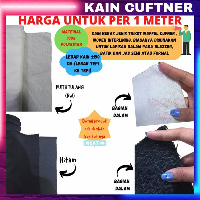 KAIN KERAS CUFNER CUPNER KUPNER TRIKOT LAPISAN BLAZER