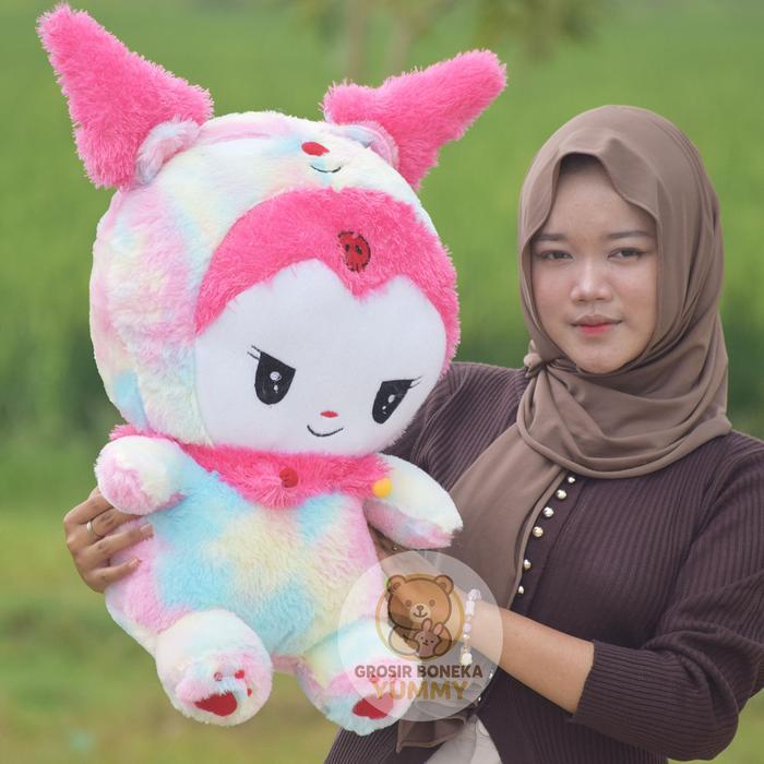 STOK TERBATAS  BONEKA KUROMI JUMBO 80 CM LUCU , BONEKA KUROMI JUMBO TERJANGKAU