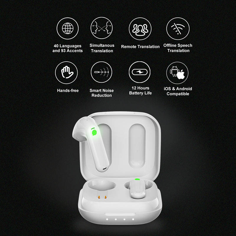 Timekettle WT2 Edge/W3 Simultaneous Translator Earbuds Voice Multi Languages Translate Headset for B