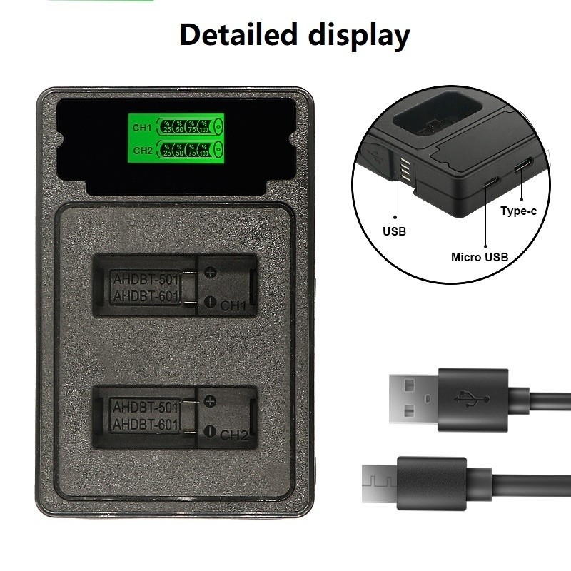 Upgrade to 2150mAh For Gopro Hero 8 7 6 Hero 5 Battery for GoPro Hero 5 6 7 Gopro 8 Black Sports Act