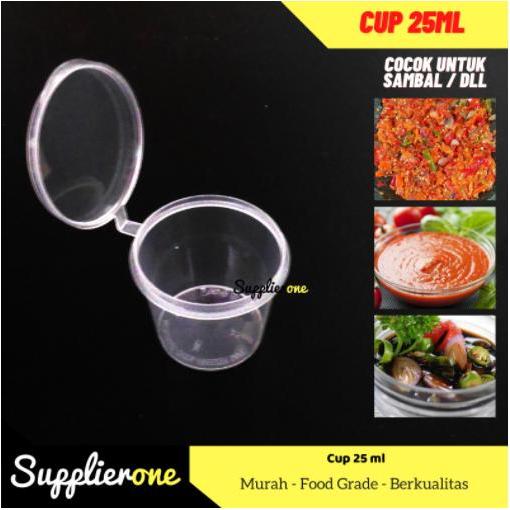 Cup Sambal 25 ml / Cup Sambal / Tempat Sambal Plastik / Thinwall 25 ml