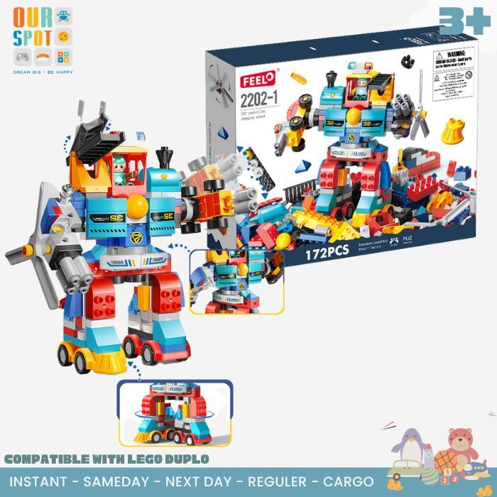 Feelo 172 Pcs Building Blocks Combined Robot - Size