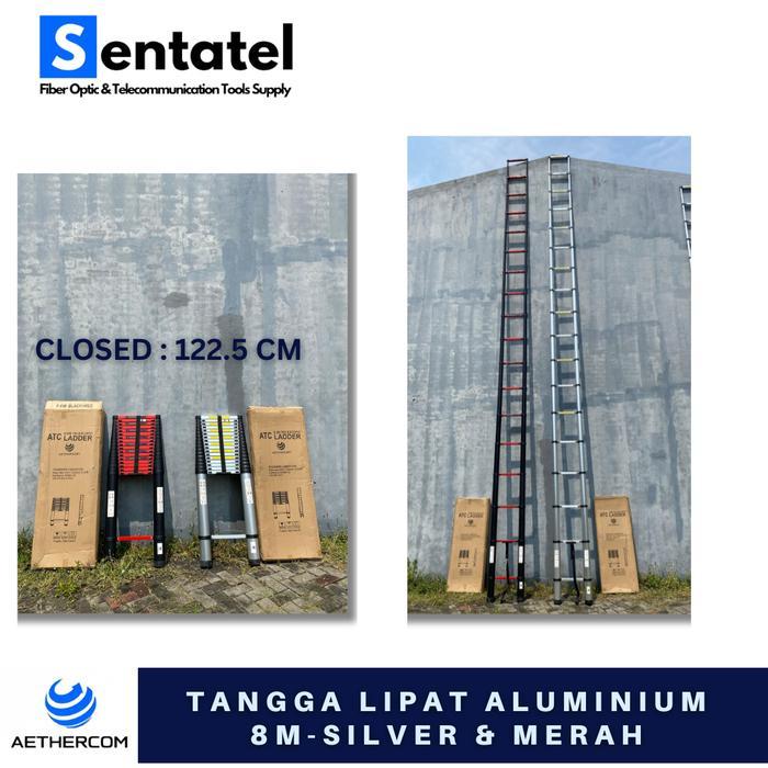 Tangga Lipat Single Teleskopik Aluminium 8 Meter Atc Tangga Lipat