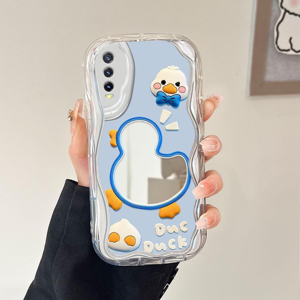 Casing Hp Untuk VIVO Y20i Y20S Y12S Y20 Y12A G 2021 Cermin Softcase Case Phone Kesing Mirror Cute Du