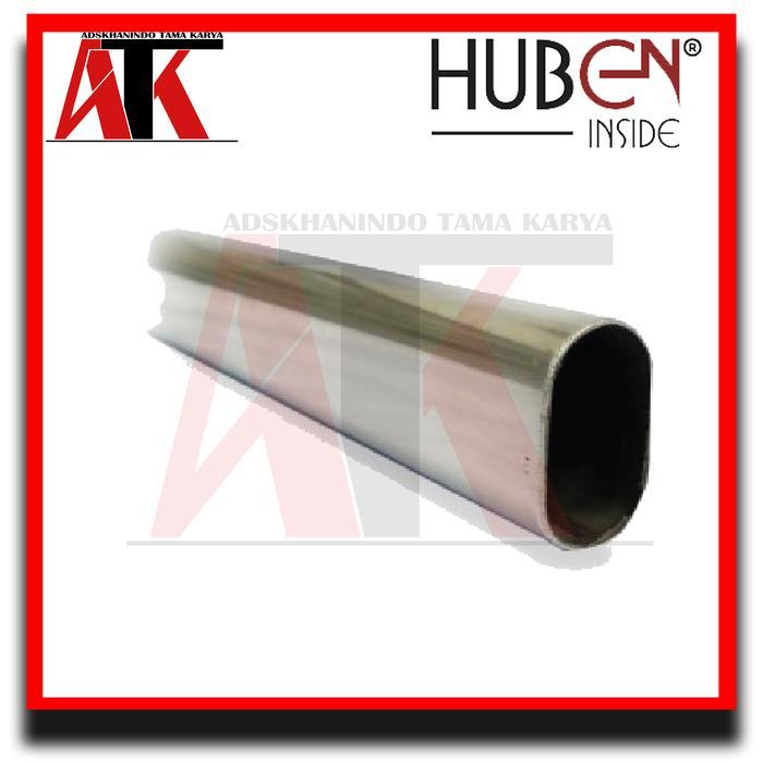 Pipa Oval Besi Chrome HUBEN PBC-1530 15x30mm Pipa Oval HUBEN PBC1530