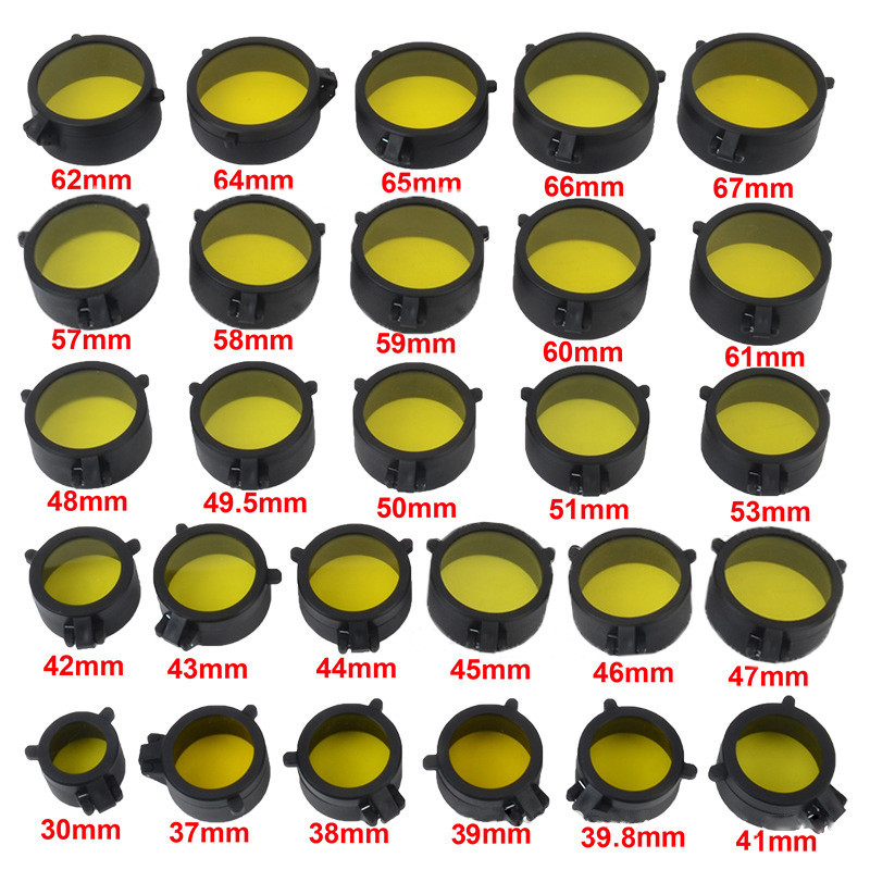 Rifle Sight Scope Lens Cover Spring Flip Quick Opened Dustproof Cover Protective Cap for 30-69mm