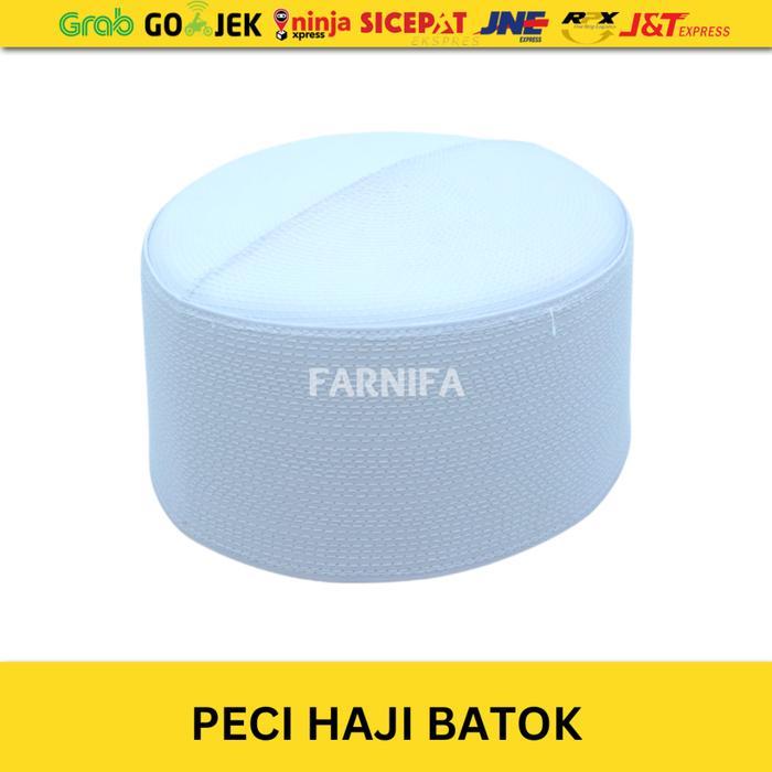 luto- Peci Haji Batok Kopiah Putih Polos Keras Ukuran Anak Dan Dewasa