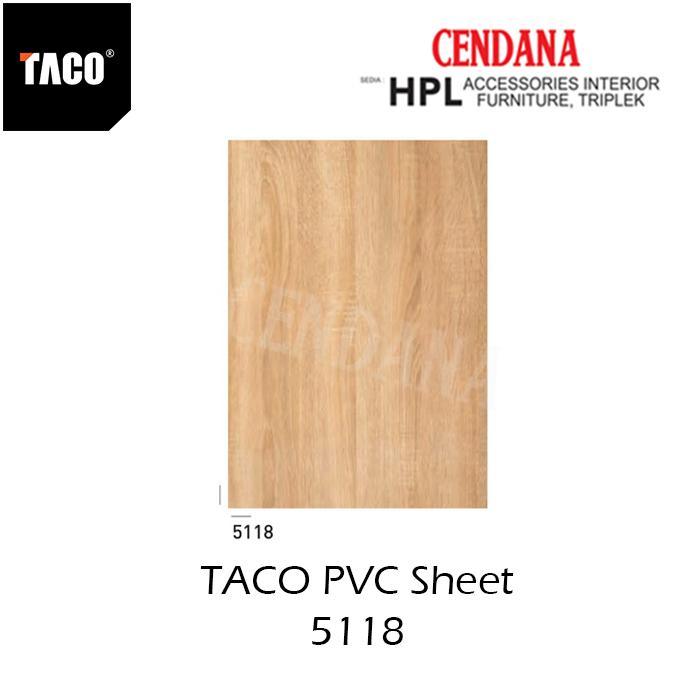 TACO PVC Sheet Urat Kayu 5118 Siap Kirim