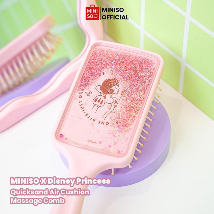 PROMO PRODUK MINISO Miniso x Disney Sisir Rambut Princess Collection Sisir Pijat Glitter Massage