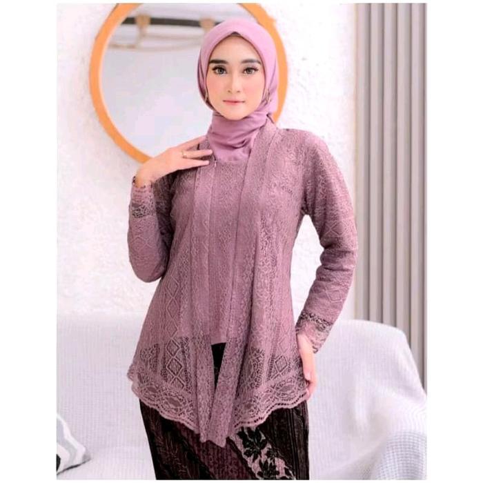 eyys- Cod Atasan Kebaya Kutu Baru Free Hijab Atasan Kebaya Brukat Malika Brukat Kebaya