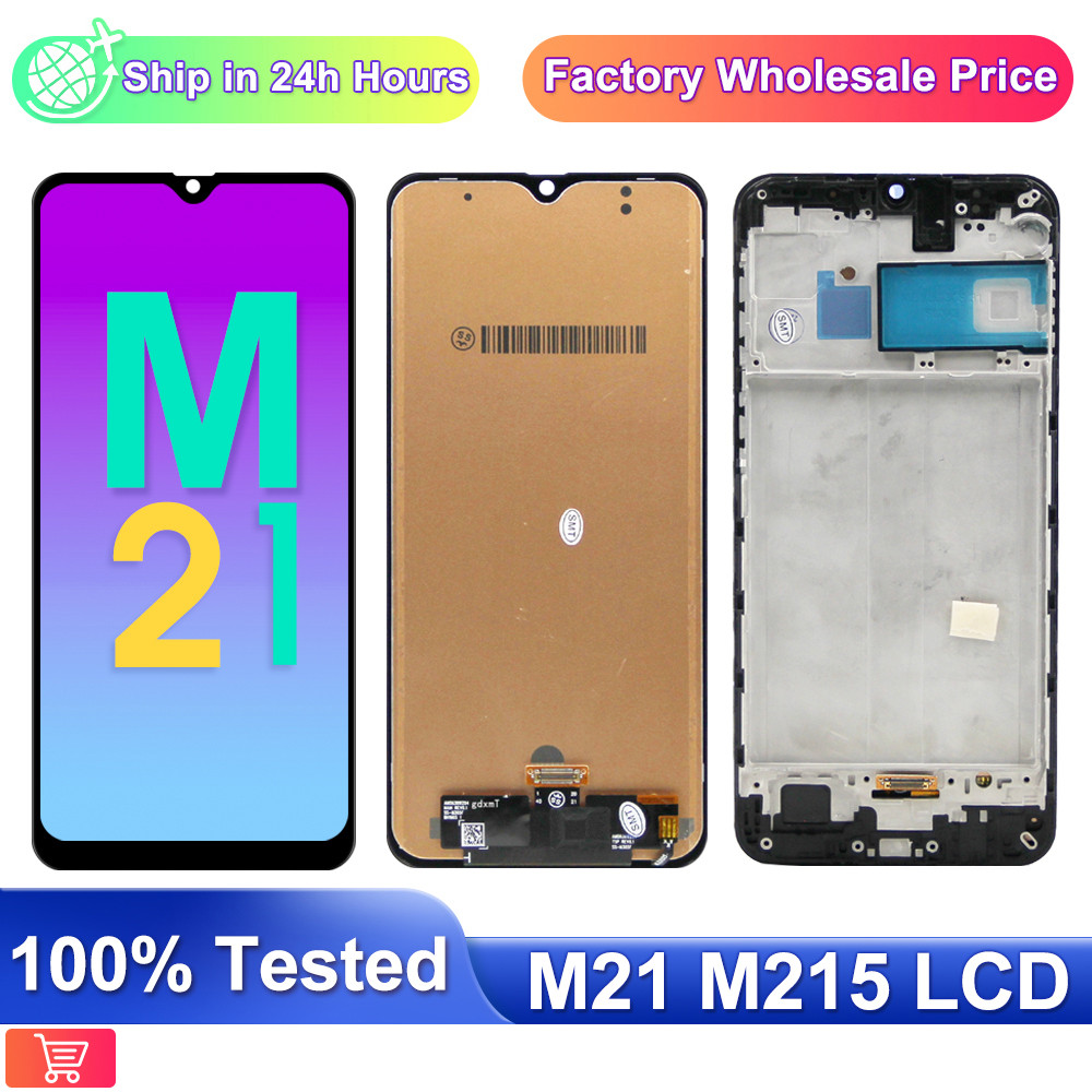 6.4" AMOLED Display For Samsung Galaxy M21 M215F LCD Display Touch Screen Digitizer For Samsung M21 