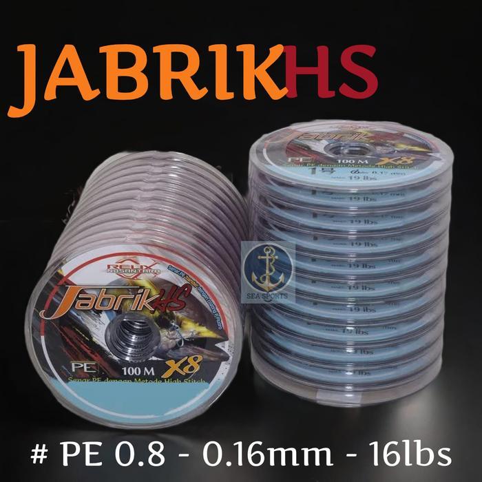 SENAR PE JABRIK HS X8 JABRIK 100 METER PE RELIX NUSANTARA PE CONNECTING