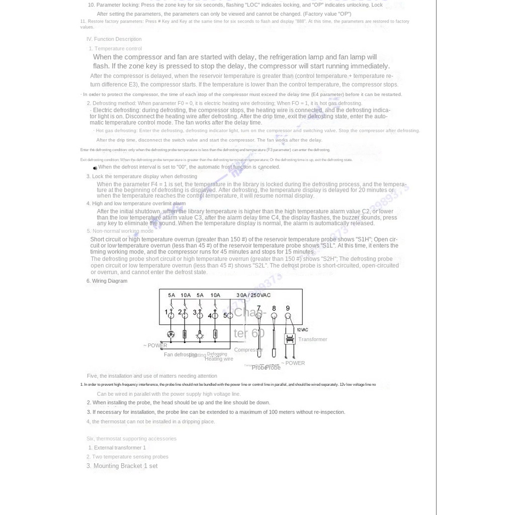 Sf-205 Digital Display Built-In Relay Electronic Thermostat Freezer Display Refrigerator Snow 30A
