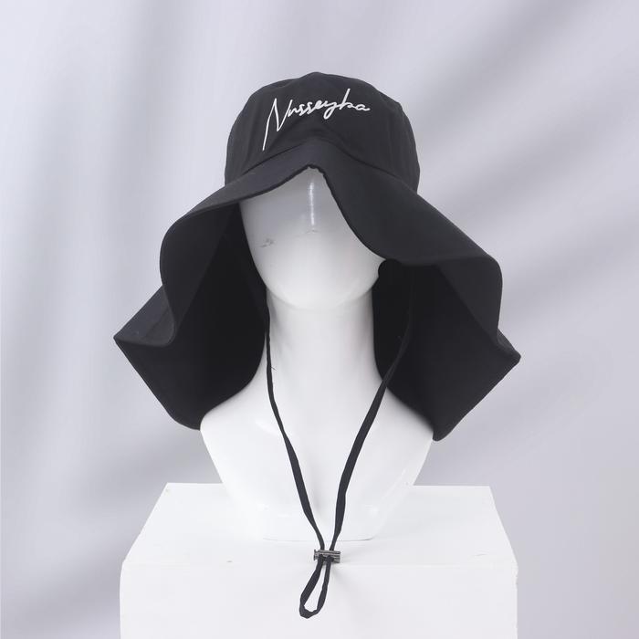 NUSSEYBA - ISHANA BUCKET HAT - TOPI UMRAH WANITA - TOPI HAJI DAN UMRAH - OUTFIT OOTD PANTAI WANITA -
