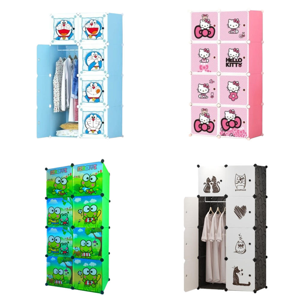 Lemari Pakaian Plastik 8 Pintu 3 Sekat Gantungan lemari plastik model sekarang lemari gantungan