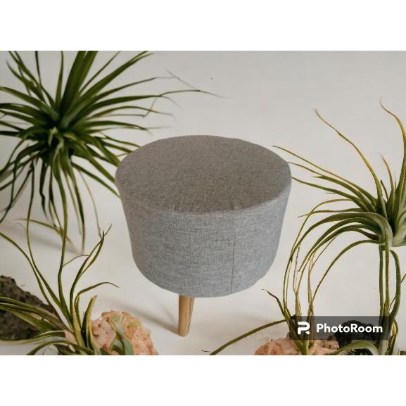 Hygge - Sofa Puff / Kursi Stool Kayu Bench Bulat Minimalis Original