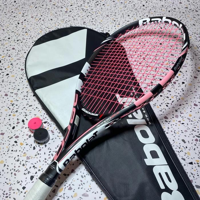 Raket Tenis Babolat Aero Pro Drive Pink Komplit Tas + Grip Siap Pakai