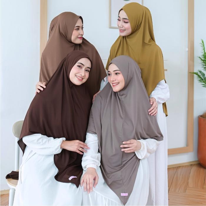 Bella Alisha - Khimar Bergo Haruka Instan Bahan Spandek Jersey Premium Soft Pad Antem Pasti Promo