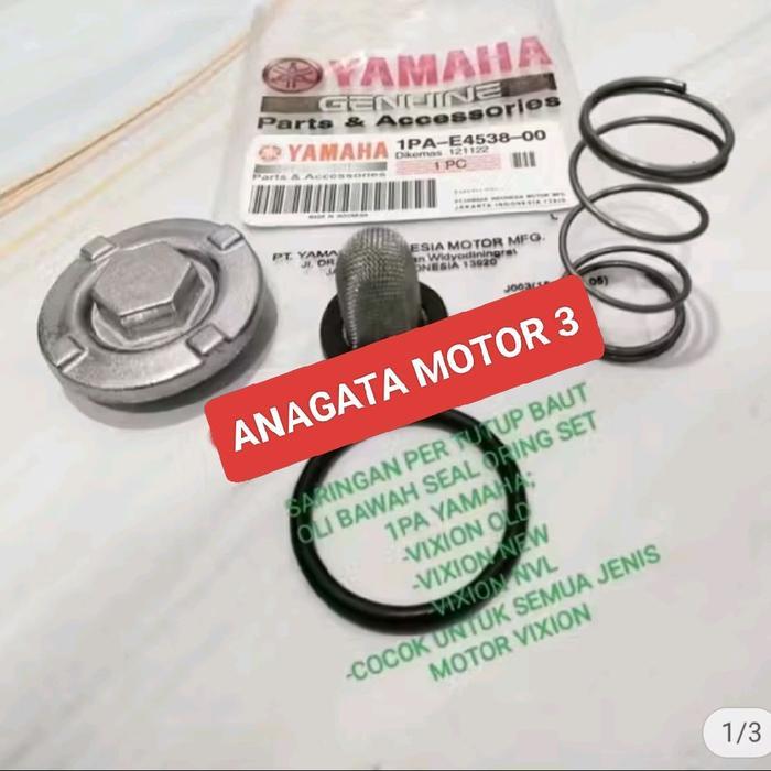 Saringan Per Tutup Baut Oli Bawah Seal Oring Set 1Pa Yamaha Vixion Old Vixion New Vixion Nvl Cocok