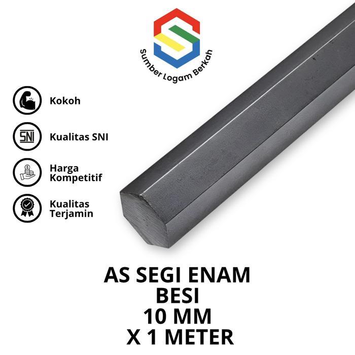 BERKUALITAS as segi enam hexagonal besi 10 mm