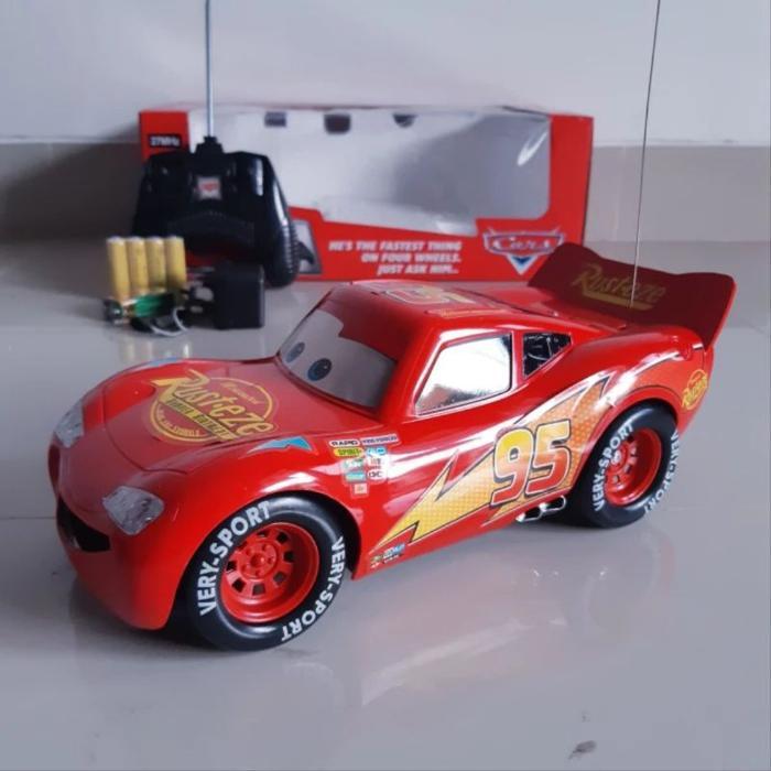 MAINAN ANAK MOBIL REMOTE CONTROL LIGHTNING MCQUEEN MODEL BESAR MOBIL MOBILAN KONTROL REMOT