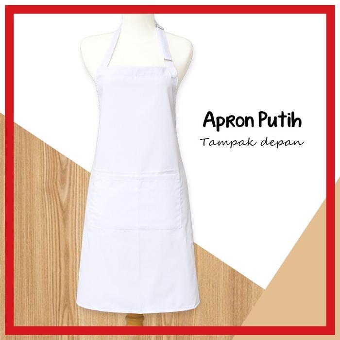 Apron/celemek polos - Putih