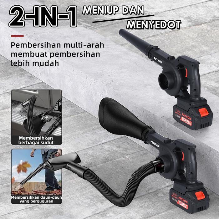 New OngkirSoarfly Mesin Blower Baterai 2 In 1 Meniup Menghisap Blower Keong Mesin Blower Penghisap
