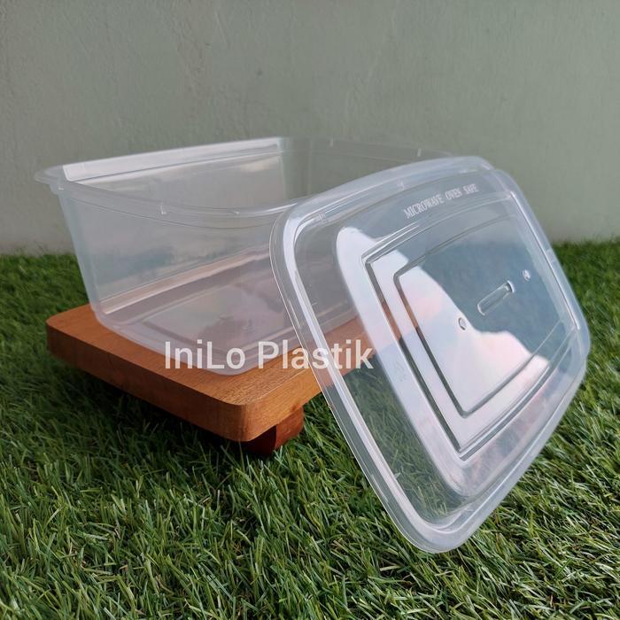 Terbaru Thinwall Dm 1850Ml Rectangle / Food Container 1850 Ml - 25Pcs
