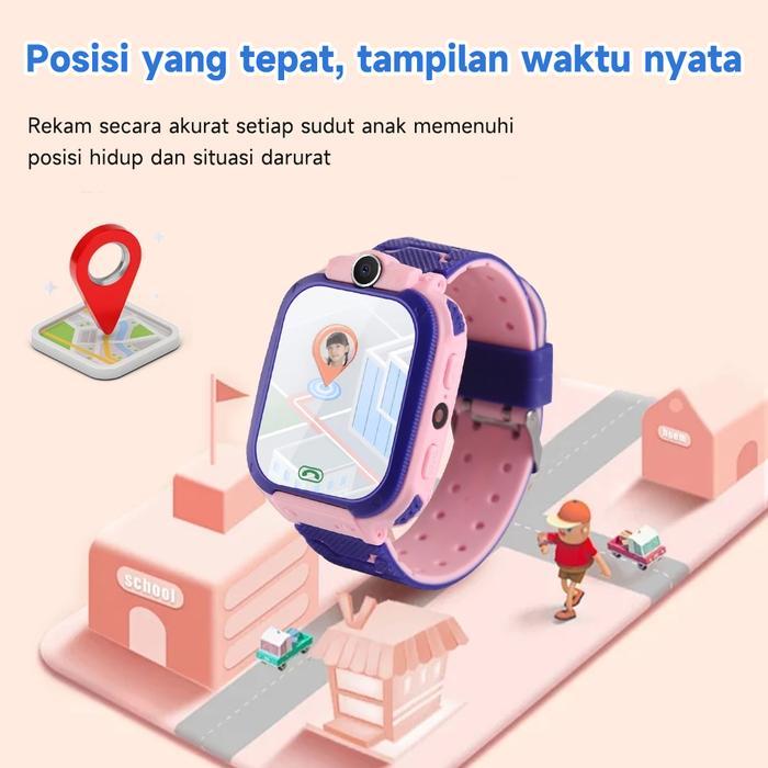Diskon Bisa CodQ12B Kids Smartwatch Air Ip67 Jam Tangan Anak Telepon - Anak Gps Digital Smartwatch