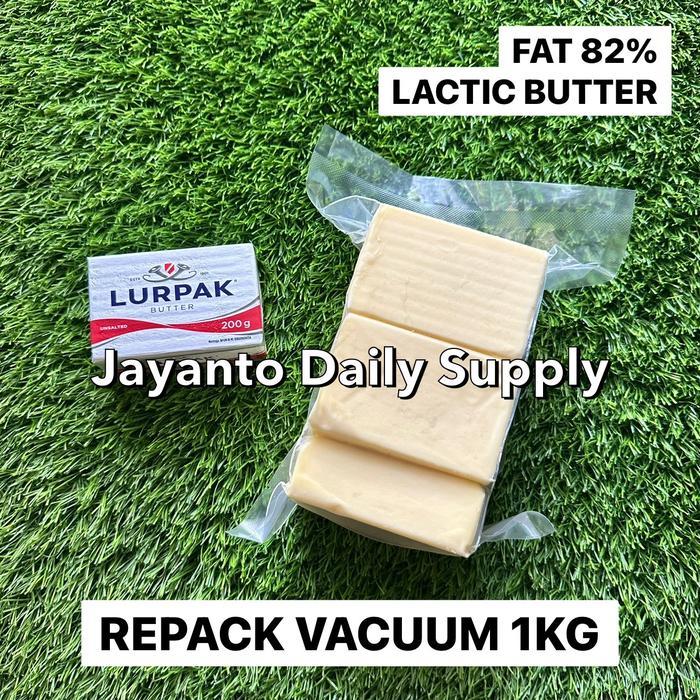 Ready Stok UNSALTED BUTTER LURPAK 1KG REPACK VACUUM / MPASI - 100% HALAL