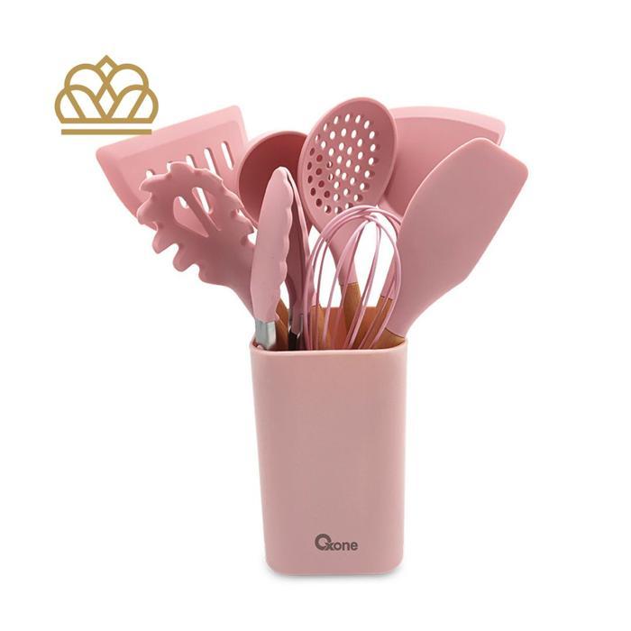 OX958 Kitchen Tools 9 Pcs Silicone - PINK Spatula