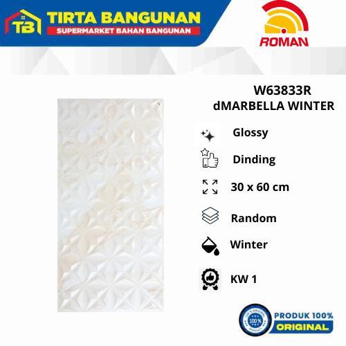 ROMAN KERAMIK 30 X 60 WALL TILE W63833R dMARBELLA WINTER KERAMIK DINDING KW1 Sale 15%